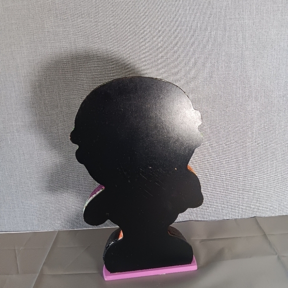 Halloween Frankenstein 12.25” Prop Decor Figure Hard Foam Glittered Pumpkin Goth - Picture 9 of 11